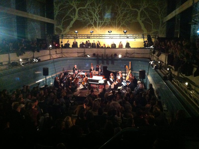 Stattbad empty swimming pool used as venue