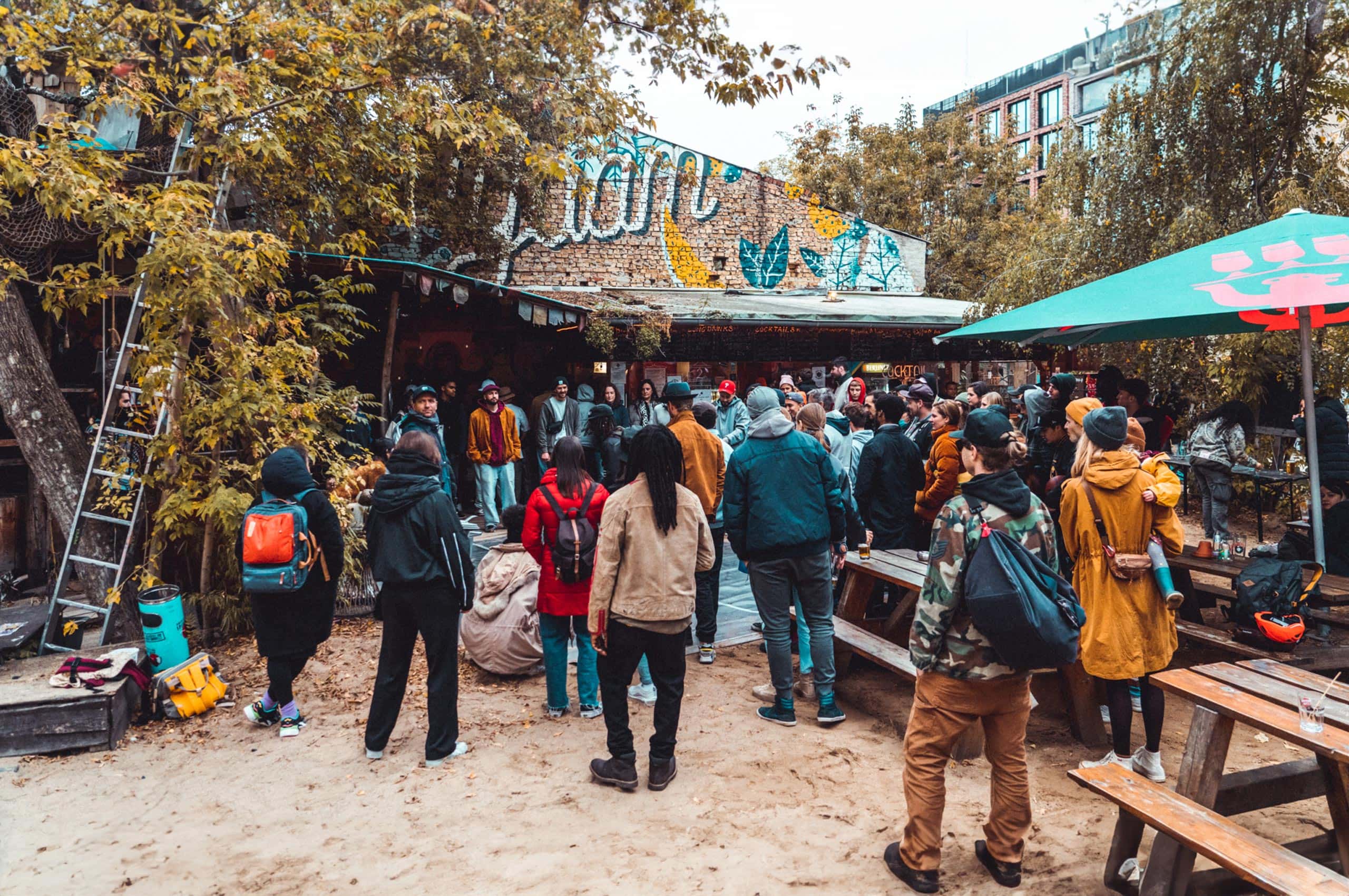 YAAM riverside beach and murals